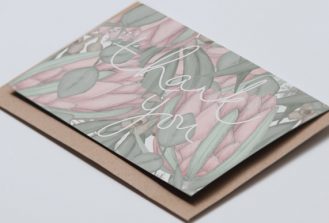 coocachuu - protea thanks card