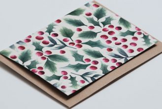 Coocachuu - Holly christmas card