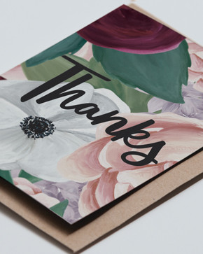 Coocachuu Jasmine hand painted floral greeting card