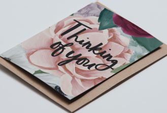 Coocachuu Jasmine - thinking of you hand painted card