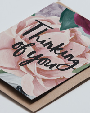 Coocachuu Jasmine - thinking of you hand painted card