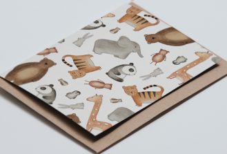 Coocachuu - Teds hand drawn animal card