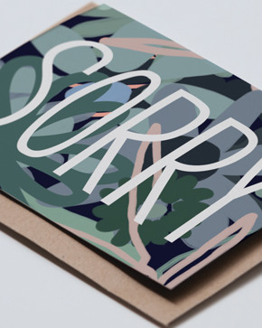 Coocachuu - Sorry floral card