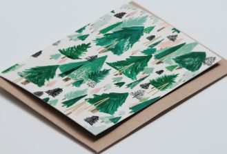 Coocachuu - Forrest watercolour christmas card