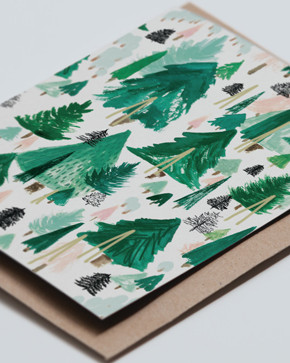 Coocachuu - Forrest watercolour christmas card