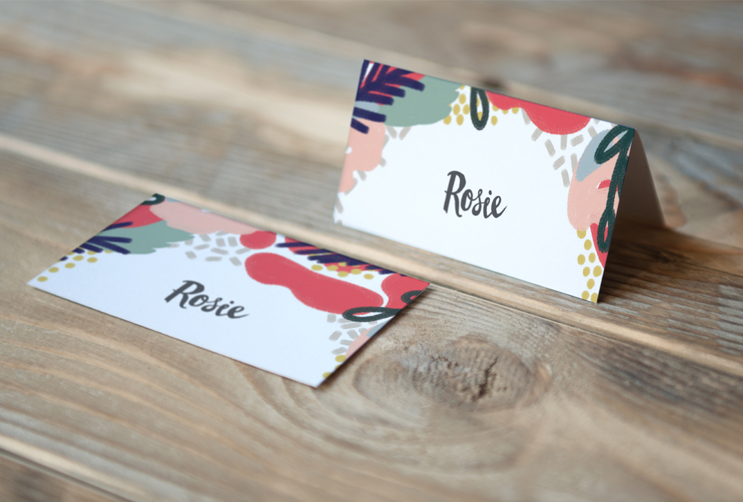 Coocachuu Rosie Bold Floral Place Cards