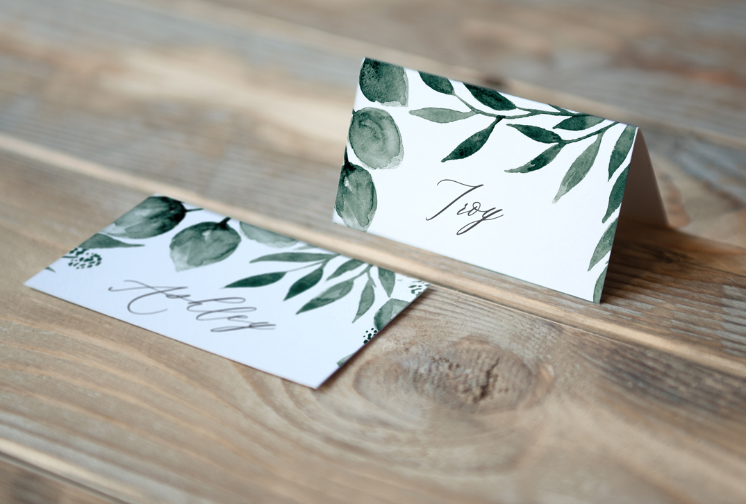 Kirsten - Watercolour Place Cards